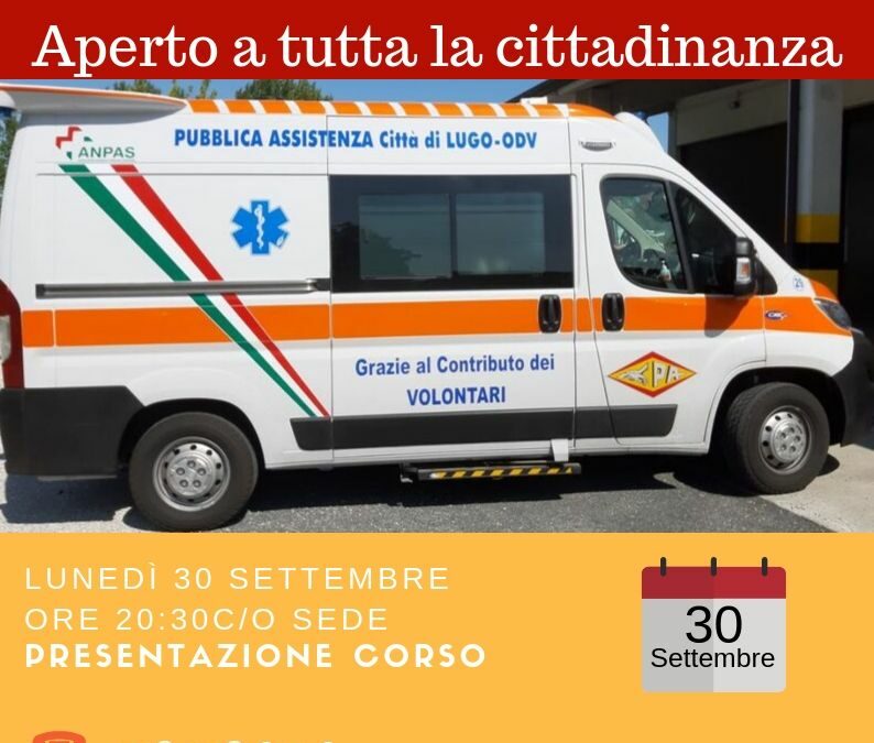 Corso Primo Soccorso ( PIS) 30/09/2019